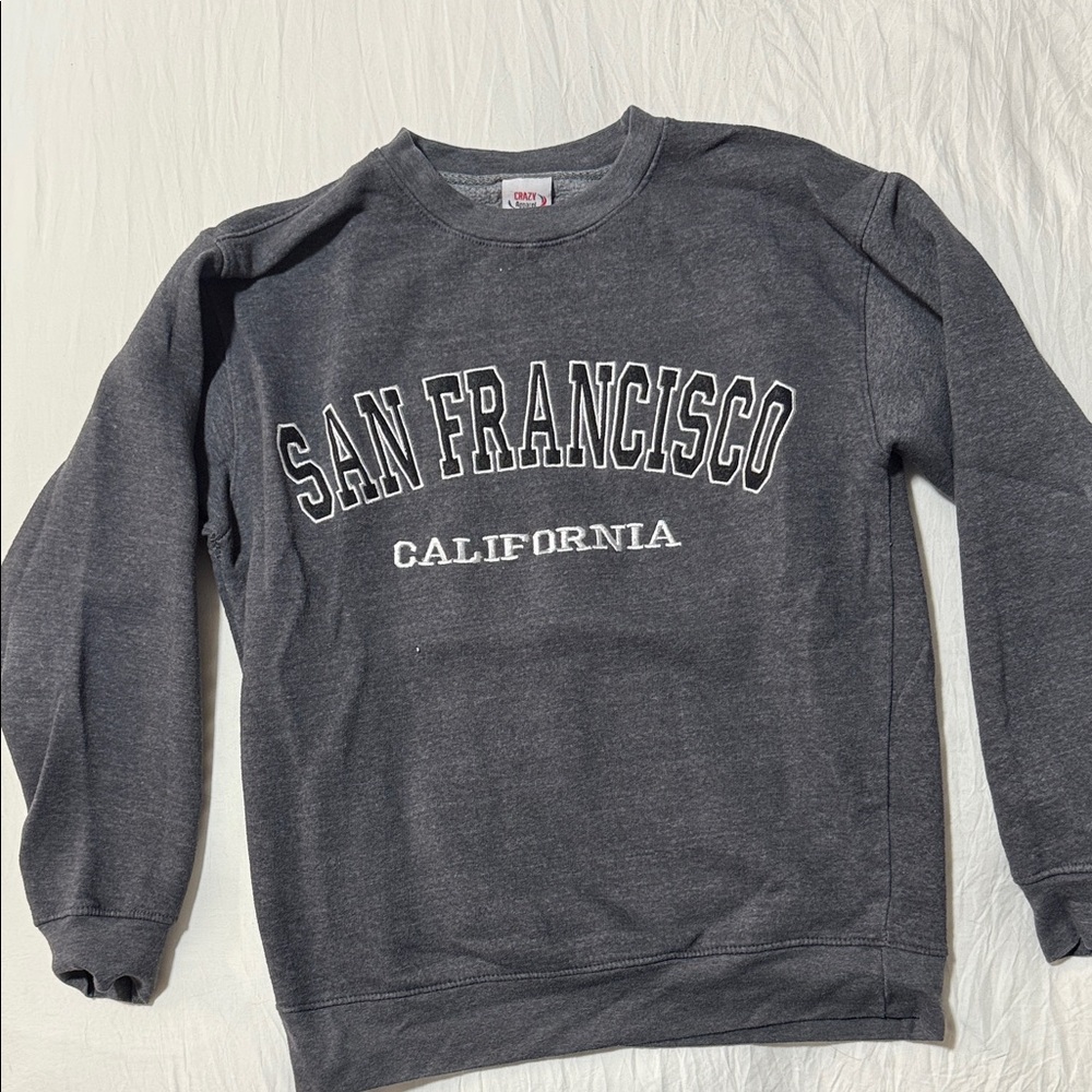 San Francisco California Charcoal Crew Neck Sweater